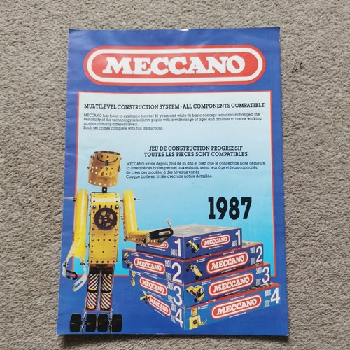 Meccano vintage 1987 flyer - meccano,