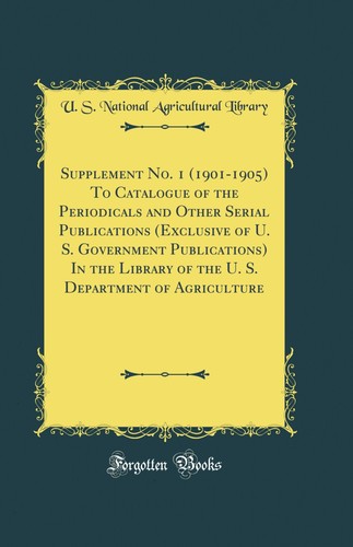 Supplement 1 - 1, (1901-1905)