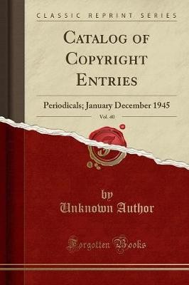Catalog copyright entries - catalog,